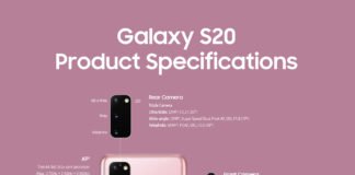 Galaxy S20 Specs