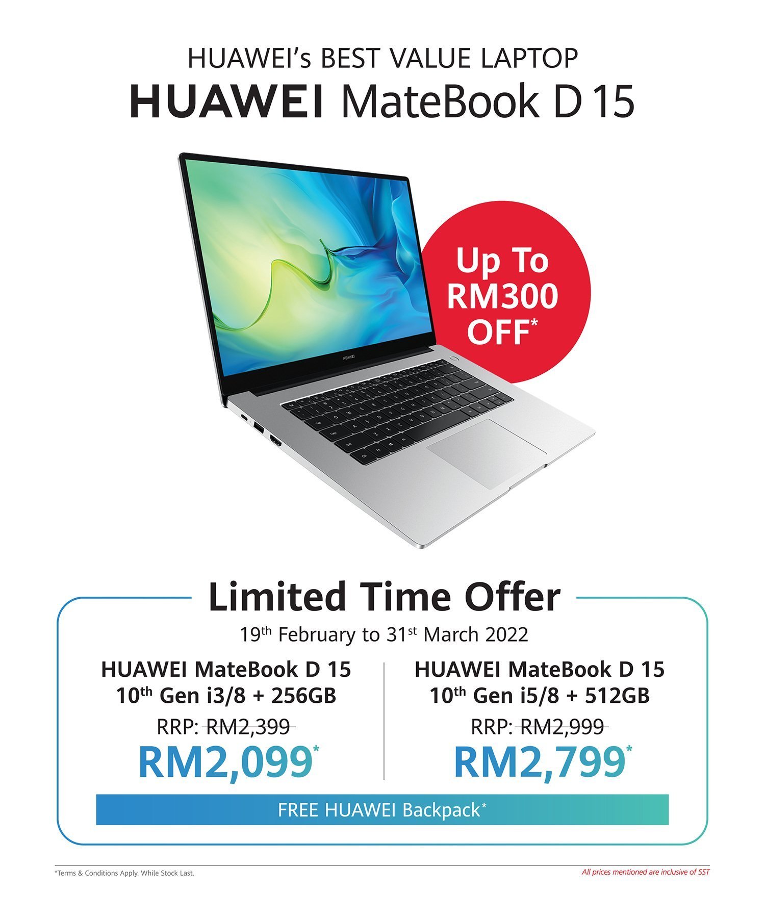 HUAWEI MateBook D15 Price Adjustment