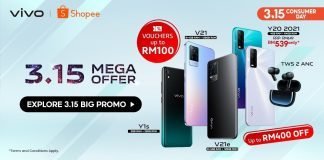 Celebrate vivo x Shopee Consumer Day with discounts up to RM400 this 15 March