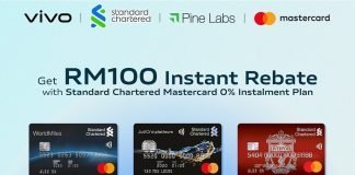Enjoy RM100 Instant Rebate on vivo Smartphones with Standard Chartered Mastercard 0% Instalment Plan