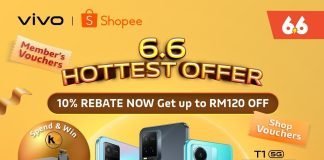 Spend and Get up to RM120 OFF and 60% OFF Storewide Vouchers on vivo X Shopee 6.6 Super Shocking Sale