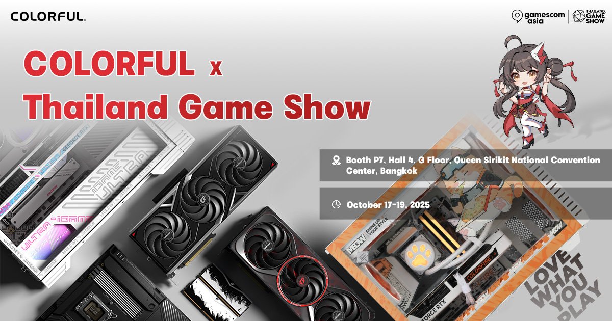 COLORFUL Joins Gamescom Asia x Thailand Game Show 2025
